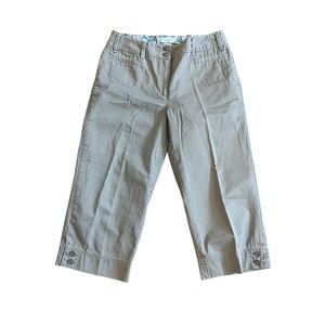 Van Heusen Casual Tan Cropped Pants Women size 10 spring summer capris Capri